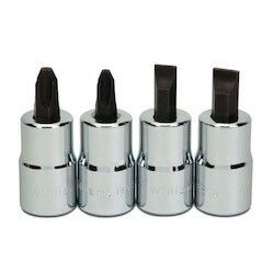 Williams JHWWSSSP-4RC | 1/2 Drive 4 Piece Scrwedriver Bit Socket Set on Clip Rail