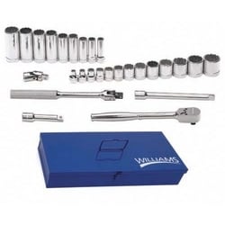 Williams WSB-27F | 3/8" Drive Socket/Tool Set, 12 Point, 27 Pieces