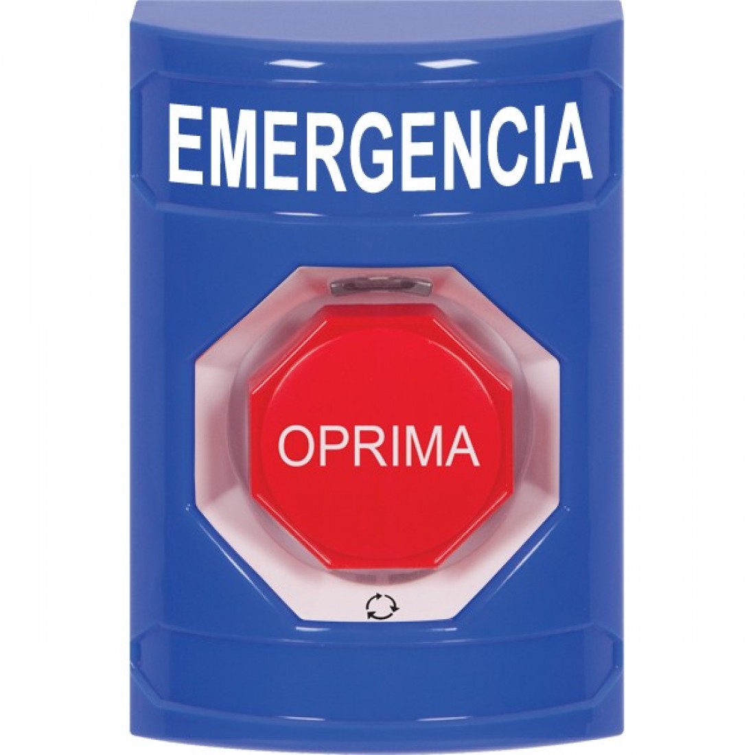Specified Technologies SS2409EM-ES | STI Blue No Cover Turn-to-Reset Illuminated Stopper Station