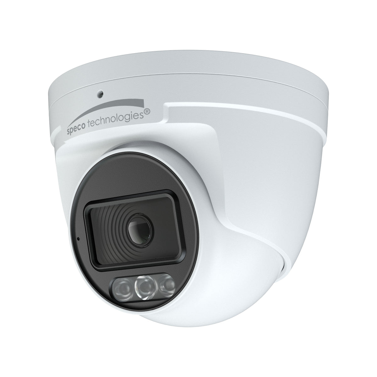 Speco O4LT2 | 4MP IP Turret Camera with White Light Intensifier with Advanced Analytics2.8mm Fixed Lens, White Housing