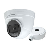 Speco O4LT2 | 4MP IP Turret Camera with White Light Intensifier with Advanced Analytics2.8mm Fixed Lens, White Housing