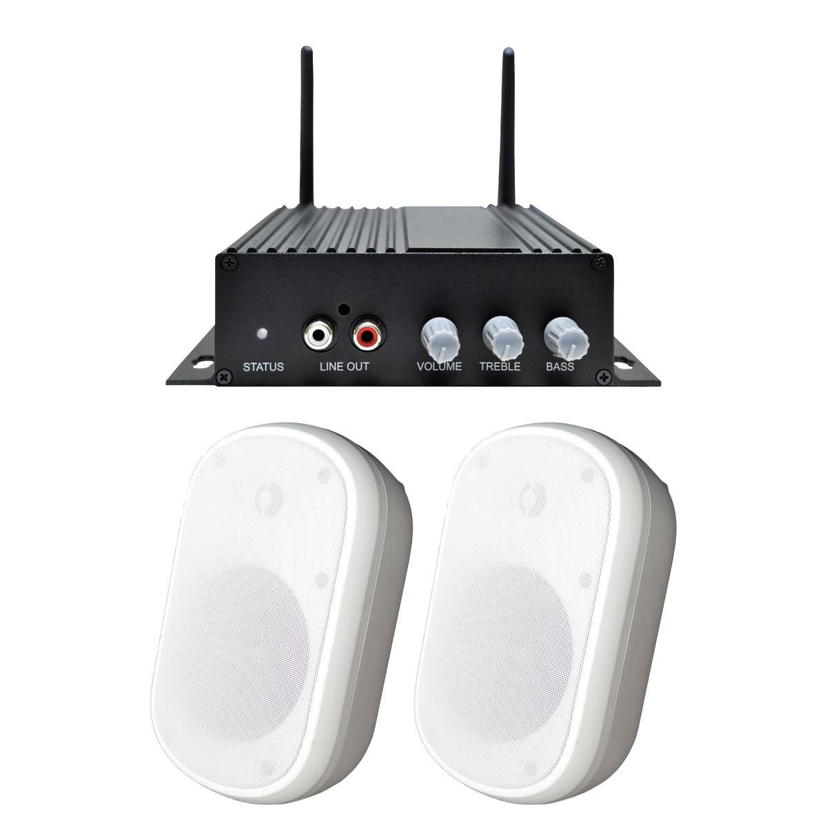 Speco Technologies AACEK1W | AA1 Amp and SPCE5OW Bundle