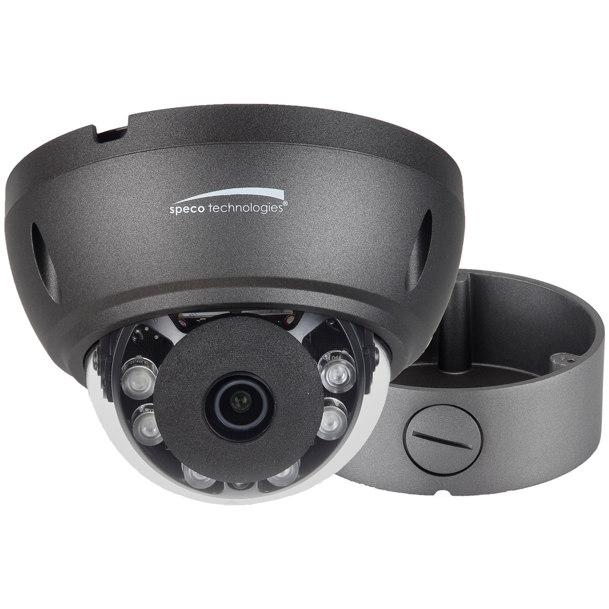 Speco Technologies HTD5TG | 5MP HD-TVI Dome, IR, Included Junction Box, TAA Compliant