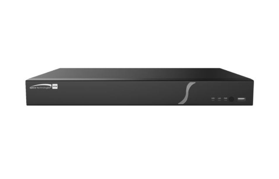 Speco Technologies N4NRM8TB | 4 Channel 4K H.265 NVR with PoE and 1 SATA- NDAA-8TB