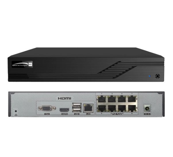 Speco Technologies N8NRV10TB | 8 Channel 8MP(4K) Network Video Recorder with 10TB HDD Included