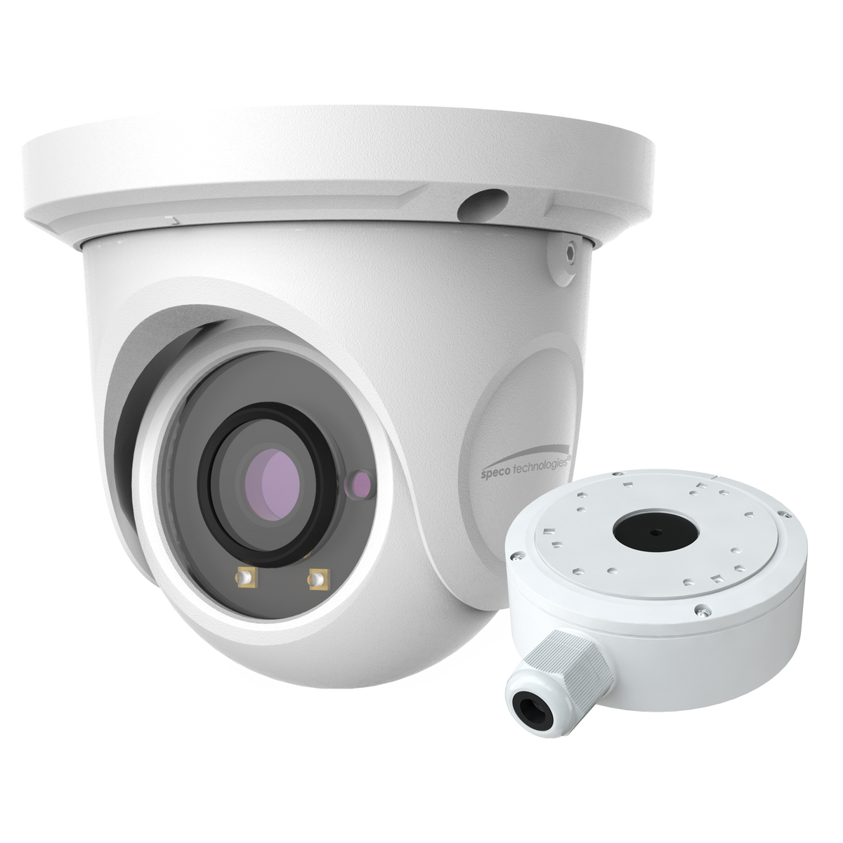 Speco Technologies O4DT5 | 4MP Turret IP Camera, IR, Included Junction Box