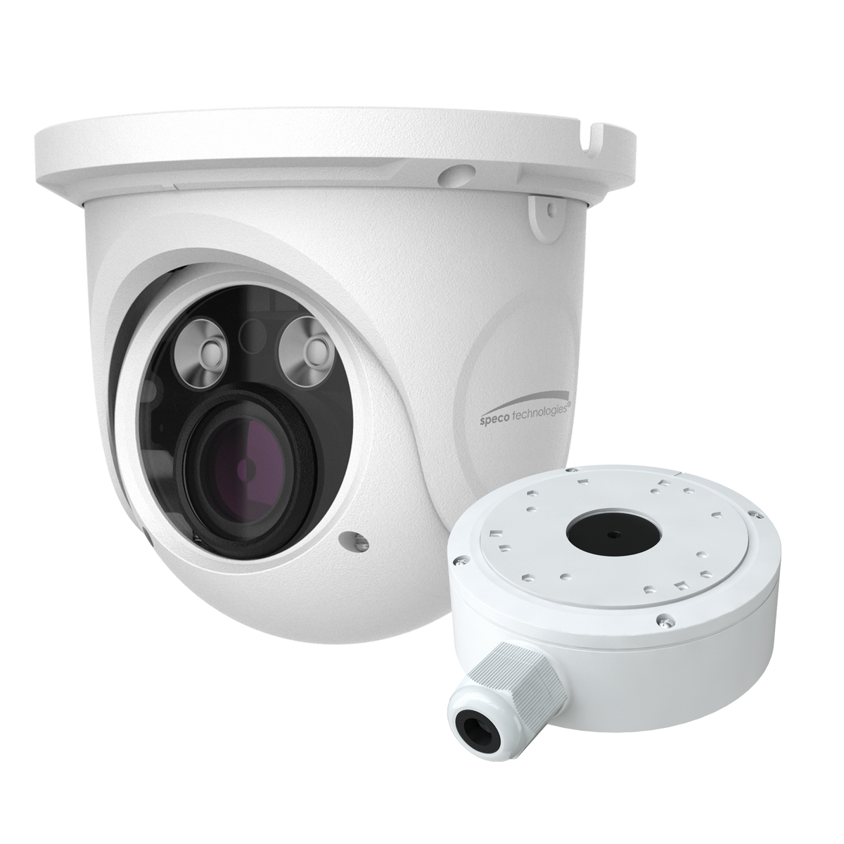 Speco Technologies O4DT6M | 4MP Turret IP Camera, IR, Included Junction Box