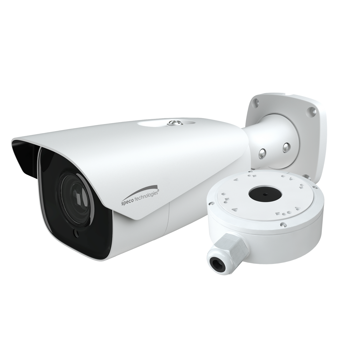 Speco Technologies O8B7M | 8MP H.265 IP Bullet Camera, with Advanced Analytics and Included Junction Box