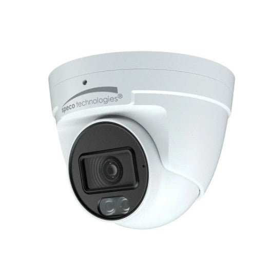 Speco Technologies O8VLT1 | 8MP(4K) Outdoor Turret IP Security Camera with 2.8mm Lens and Built-In IR and White Light