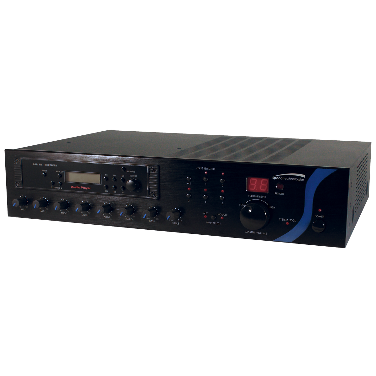 Speco Technologies PBM60AT | 60W PA Mixer Amplifier with Tuner
