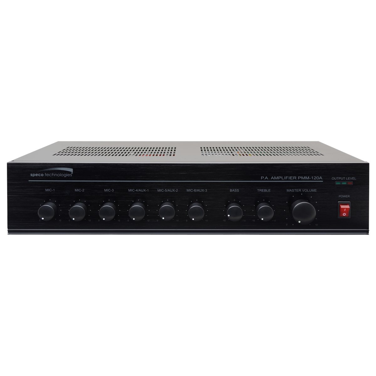 Speco Technologies PMM120A | 120W PA Mixer Power Amplifier with 6 Inputs