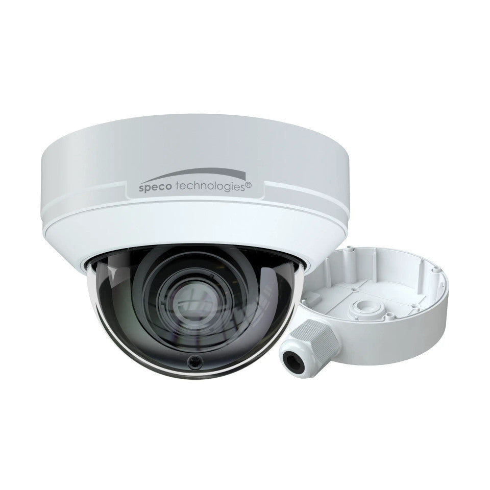 Speco Technologies VLD10 | HD-TVI Dome Camera, 2MP, IR, 2.8mm Fixed Lens, Junction Box, White