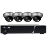 Speco Technologies ZIPT471 | 4CH HD-TVI DVR, 1080p, 60fps, 1TB with 4 Outdoor Intensifier Dome Cameras