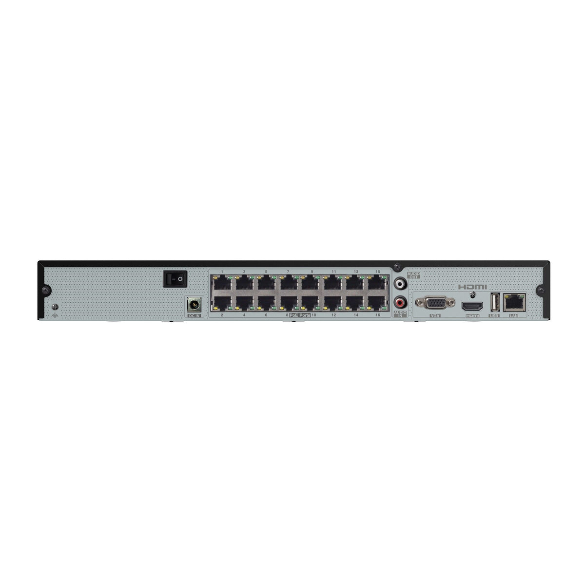 Speco Technologies N16NRM16TB | 4K H.265 NVR with Smart Analytics 16 Channel with 16 Built-In PoE Ports, 16TB
