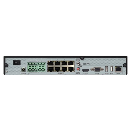 Speco Technologies N8NRX | 8 Channel Facial Recognition NVR with 8 Built-In PoE Ports, $