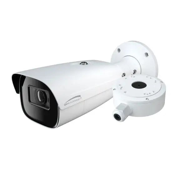 Speco Technologies O4BLP2M | 4MP License Plate Recognition IP Camera with Junction Box, NDAA Compliant, 8-32mm Lens