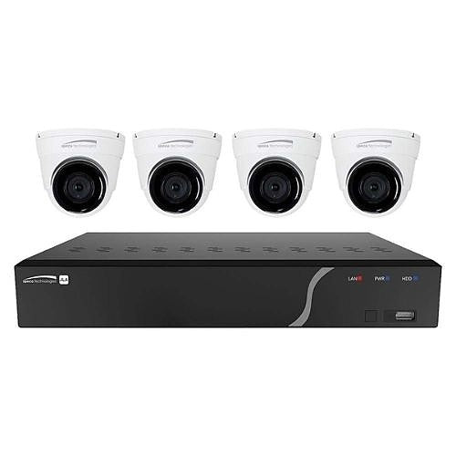 Speco Technologies ZIPWL4D1 | 4 Channel Plug-and-Play Wall Mount NVR with 4 Outdoor IR Turret 2.8mm Fixed Lens