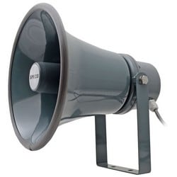 Speco Technologies SPC15T | Horn Speaker, Weather-Resistant, 30 Watt Max/15 Watt Rms, 450 Hertz To 15 Kilohertz, 105 Db Sensitivity, 8 Ohm Impedance, 8.5" Diameter X 9" Depth, Aluminum, Gray