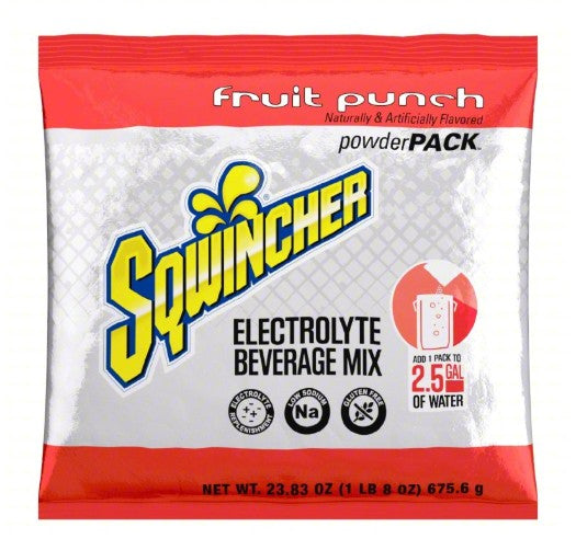 Sqwincher 159016042 | 2.5 Gallon Powder Pack Fruit Punch, 32 Packs