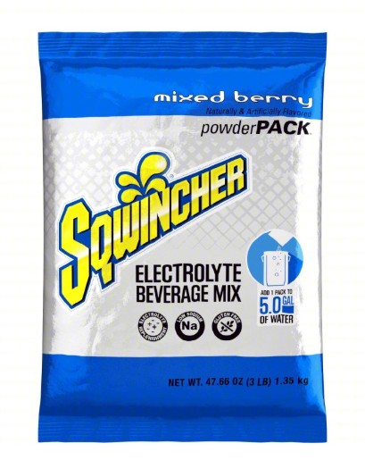 Sqwincher 159016400 | 5 Gallon Powder Pack Mixed Berry, 16 Packs