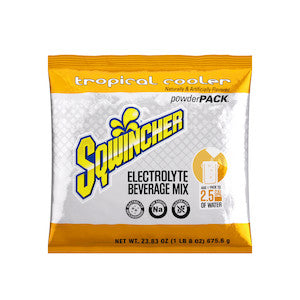 Sqwincher 159016409 | 5 Gallon Powder Pack Tropical Cooler, 16 Packs