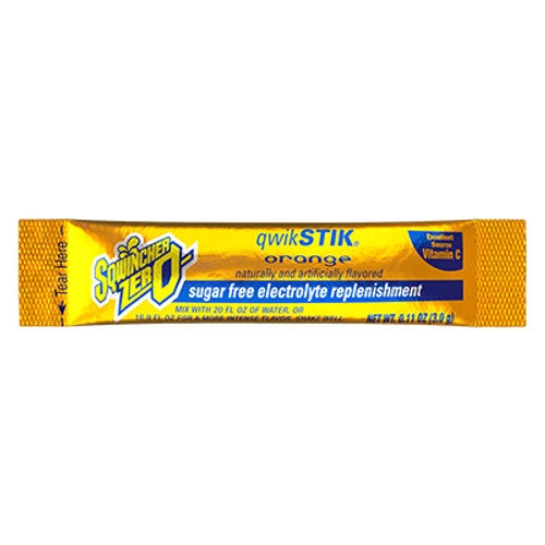 Sqwincher 159060100 | Zero Qwik Stik Orange, 20-Ounce Stiks, 50/Bag