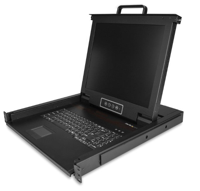 Startech.Com Ltd RKCONS1701 | Rackmount KVM Console - Single Port VGA KVM with 17" LCD Monitor for Server Rack - Fully Featured Universal 1U LCD KVM Drawer
