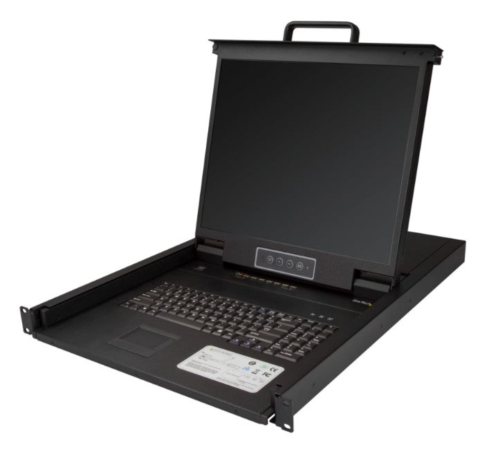 Startech.Com Ltd RKCONS1908K | 8 Port Rackmount KVM Console w/ 6ft Cables - Integrated KVM Switch w/ 19" LCD Monitor - Fully Featured 1U LCD KVM Drawer
