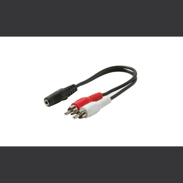 Steren 255-036 | Stereo Jack to 2-RCA Plug Y Audio Cable,