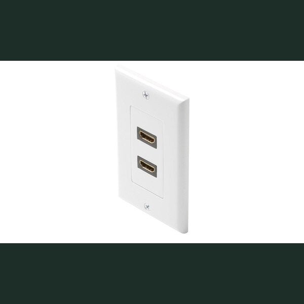 Steren 516-102WH | Decorator Wall Plate White, HDMI, 2-Por