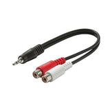 Steren Electronics 255-038 | Stereo Plug to 2 x RCA Jack Audio Patch Cord