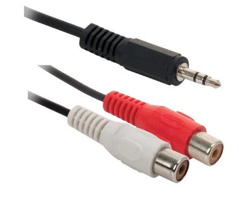 Steren Electronics 255-038 | Stereo Plug to 2 x RCA Jack Audio Patch Cord