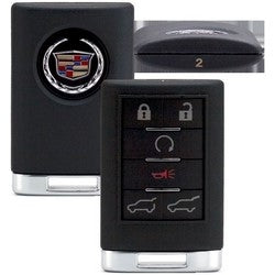 Strattec Security Corporation 5923888 | Key Remote, Fob, 6-Button, #2, 315 Megahertz, OBP-17 Programming, For Cadillac 2007 to 2014 Year Model