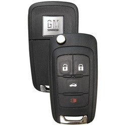 Strattec Security Corporation 5927057 | Key Blank, Side Mill, Flip, 4-Button, PEPS Fob, 315 Megahertz, OBP-11 Programming, Transponder, For Buick, Chevrolet