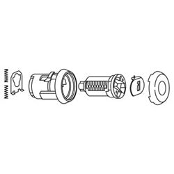 Strattec Security Corporation 607868 | Door Lock, Single Bitted, Standard, Chrome Plated, For General Motors 1990 to 2001 Year Model