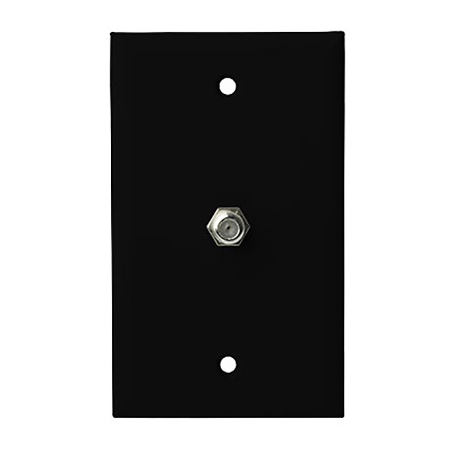 Structured Cable Products Inc 241-BK | CATV F-Type Wall Plate, Black