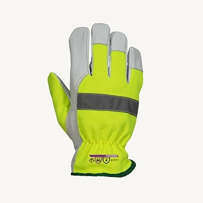 Superior Gloves 378GTXHVL-XL | Superior Glove Endura High-Vis Lime Reflective Goatskin Winter Drivers Gloves X-Large