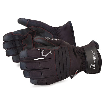 Superior Gloves SNOW388V-M | Superior Glove SnowForceExtreme Cold Winter Gloves Black, Medium