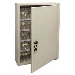 Supra Key Control Ltd 1796 | Key Cabinet, TouchPoint Pushbutton Lock, 60 Key Capacity, Clay Color, Cardboard Construction, 19.53" L x 13.62" W x 4.76" D