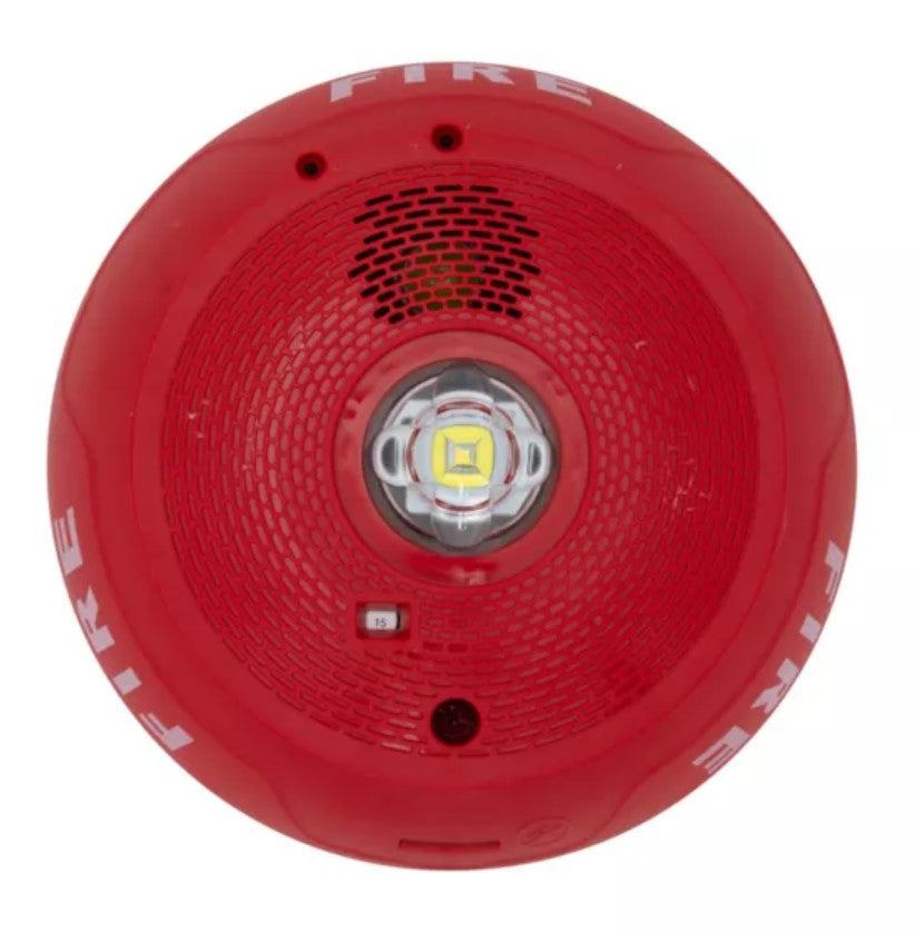 System Sensor CHSCRLED Chime Strobe LED Red Ceiling