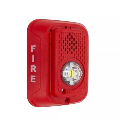 System Sensor P2RLED | L-Series Indoor 2-Wire LED Horn Strobe, Wall-Mount, Marked FIRE, Red