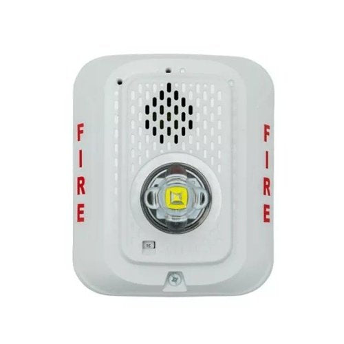 System Sensor P2WLED | L-Series Indoor 2-Wire LED Horn Strobe, Wall-Mount, Marked FIRE, White