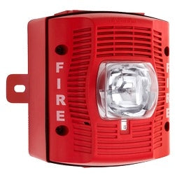 System Sensor SPSRHK - Speaker Strobe, Red, Wall Mount, Fire Lettering, High Candela, Outdoor
