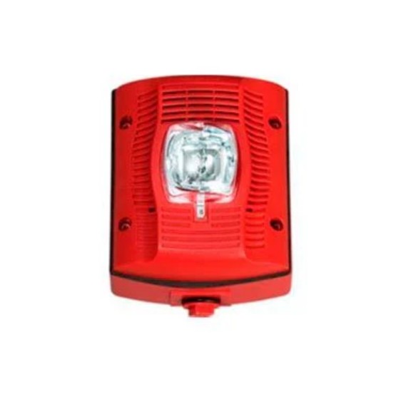 System Sensor SPSRKLED-P Outdoor Speaker Strobe LED Red Wall Plain