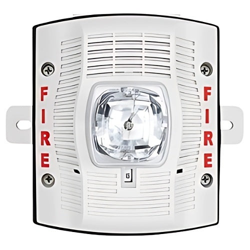 System Sensor SPSWKLED Outdoor Speaker Strobe LED White Wall
