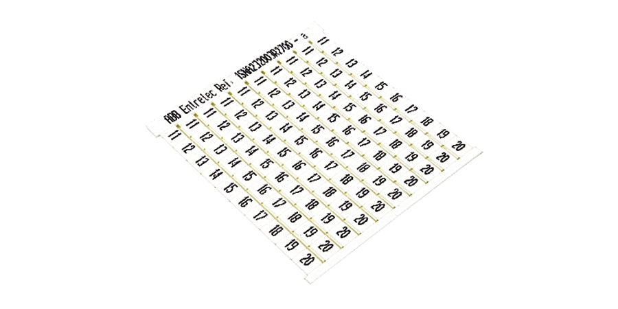 TE Connectivity 023200327 | Horizontal Marker Strip 10 Strips From 11 To 20