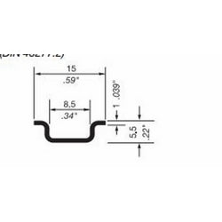 TE Connectivity 010167401 | DIN Rail Solid 1m, 15 X 5.5 mm