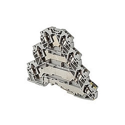 TE Connectivity 1SNA290458R1200 | Gray feed through 4 level terminal block with 16 amp UL rated current with spring clamp connection