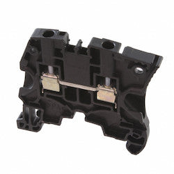 TE Connectivity 1SNK505066R0000 | Black, feed through terminal block with 5.2 mm spacing, 20 Amp rated UL current and screw clamp connection