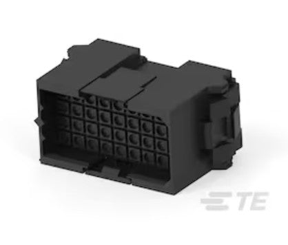 TE Connectivity 207020-1 | Receptacle Housing, Polyamide, Nylon, CSA, EU REACH, UL, VDE, Black, L 2.19 in., 9 Row, -55 to 130 C